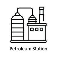 petróleo estação vetor esboço ícone Projeto ilustração. inteligente indústrias símbolo em branco fundo eps 10 Arquivo