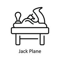 jack avião passar roupa vetor esboço ícone Projeto ilustração. casa reparar e manutenção símbolo em branco fundo eps 10 Arquivo