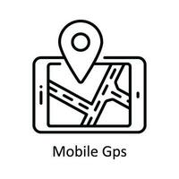 Móvel GPS vetor esboço ícone Projeto ilustração. mapa e navegação símbolo em branco fundo eps 10 Arquivo