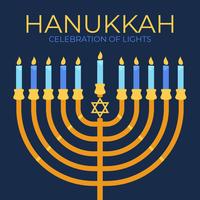 Cartaz de Hanukkah vetor
