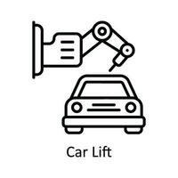 carro lift vetor esboço ícone Projeto ilustração. inteligente indústrias símbolo em branco fundo eps 10 Arquivo