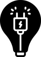 sólido ícone para eletricidade vetor