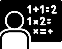 sólido ícone para matemática vetor