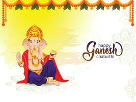 feliz ganesh chaturthi indiano festival vetor