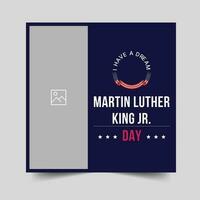rei dia Martin Lutero rei jr. comemora com cartões representando a americano bandeira vetor