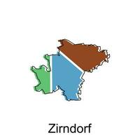 mapa do zirndorf colorida projeto, mundo mapa internacional vetor modelo com esboço gráfico esboço estilo em branco fundo