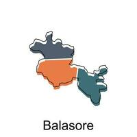 balasore mapa ilustração projeto, vetor modelo com esboço gráfico esboço estilo isolado em branco fundo