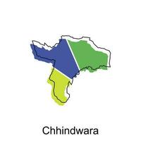 chhindwara mapa ilustração projeto, vetor modelo com esboço gráfico esboço estilo isolado em branco fundo