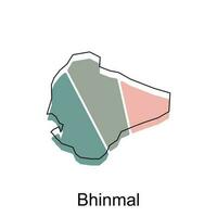 bhinmal mapa ilustração projeto, vetor modelo com esboço gráfico esboço estilo isolado em branco fundo