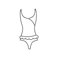 fofa clipart vetor verão roupa de banho para mulheres e garotas. natação roupas para nadar dentro a piscina, mar, oceano. simples colorida mão desenhado rabisco isolado em a fundo