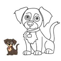 cachorro para colorir para crianças 5073754 Vetor no Vecteezy