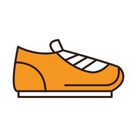 linha de acessórios de calçados esportivos e ícone de preenchimento vetor