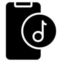 ícone de glifo de aplicativo de música vetor