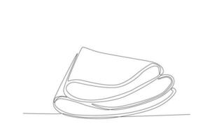 vetor contínuo linha desenhando do mão pizza vetor ilustração lixo Comida solteiro linha mão desenhado minimalismo estilo
