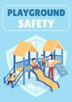 modelo de vetor plano de cartaz de segurança de playground