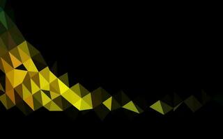 padrão de triângulo embaçado de vetor verde escuro, amarelo.