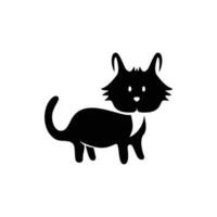 fofa gato logotipo modelo Projeto. animal placa e símbolo. vetor