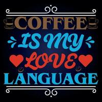 café é minha linguagem do amor vetor