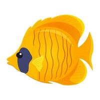 amarelo tropical peixe. zebrasoma vetor ilustração. aquário animal isolado em branco