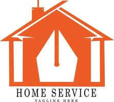 vetor ilustração do uma casa serviço logotipo Projeto