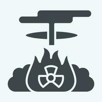 ícone nuclear explosão. relacionado para nuclear símbolo. glifo estilo. simples Projeto editável. simples ilustração vetor