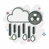 ícone nuclear chuva. relacionado para nuclear símbolo. quadrinho estilo. simples Projeto editável. simples ilustração vetor