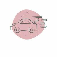 ícone raça carro. relacionado para corrida símbolo. cor local estilo. simples Projeto editável. simples ilustração vetor