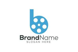 na moda e profissional carta b filme Produção companhia logotipo Projeto vetor modelo