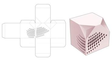 modelo de corte de molde para caixa de embalagem vetor