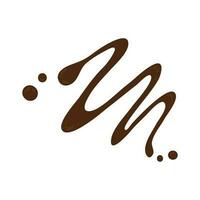 mão desenhado Derretendo Chocolate ilustração. chocolate gotas e manchas. isolado desatado Repetivel derretido Castanho e branco chocolate fluxo baixa vetor