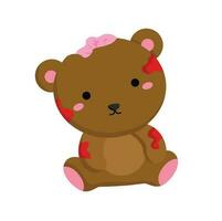 grito boneca Urso desenho animado ilustração vetor clipart adesivo