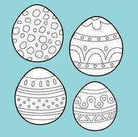 fofa decoração ovo feliz Páscoa feriado fundo digital carimbo esboço vetor
