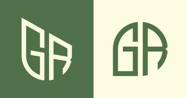 criativo simples inicial cartas gr logotipo desenhos pacote. vetor