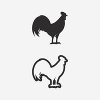 frango logotipo galo e galinha logotipo para aves de capoeira agricultura animal logotipo vetor ilustração Projeto