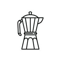 moka café Panela ícone Projeto isolado em branco fundo vetor