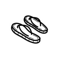 sandálias de dedo ícone Projeto isolado em branco fundo vetor