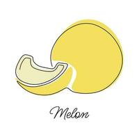vetor ilustração do Melão com letras