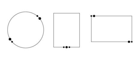 minimalista quadro, Armação linha com círculo para elemento vetor