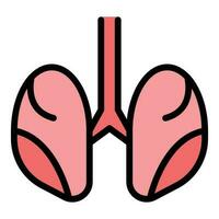 humano pulmões ícone vetor plano