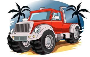 56. o vetor de ilustração de carro de caminhão grande