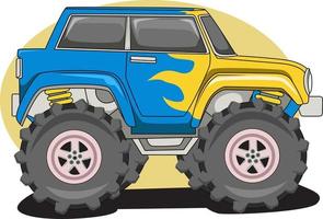 75. ilustração vetorial de monster truck vetor
