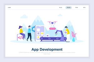 Conceito de design plano moderno de desenvolvimento de App vetor