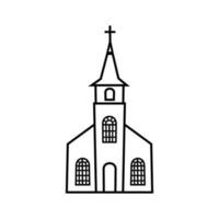 Igreja ícone vetor. religião ilustração placa. têmpora símbolo. cristandade logotipo. vetor