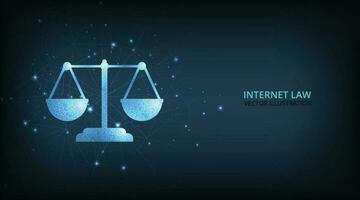 justiça e Internet lei conceito. vetor