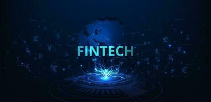 fintech tecnologia conceito. vetor