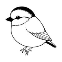 chickadee ícone, simples ilustração do chickadee ícone, pássaro glifo ícone. vetor