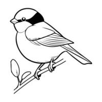chickadee ícone, simples ilustração do chickadee ícone, pássaro glifo ícone. vetor