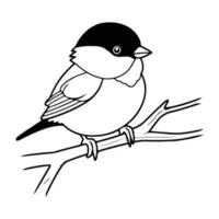 chickadee ícone, simples ilustração do chickadee ícone, pássaro glifo ícone. vetor