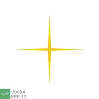 Estrela brilhar vetor ícone. simples plano estilo. amarelo, ouro, cintilação, brilhar, faísca forma, para Magia efeito, brilho, brilho, instantâneo conceito. solteiro ilustração isolado em branco fundo. eps 10.