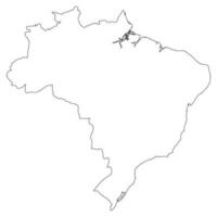 Brasil mapa com administrativo regiões. latim mapa. brasileiro mapa. vetor